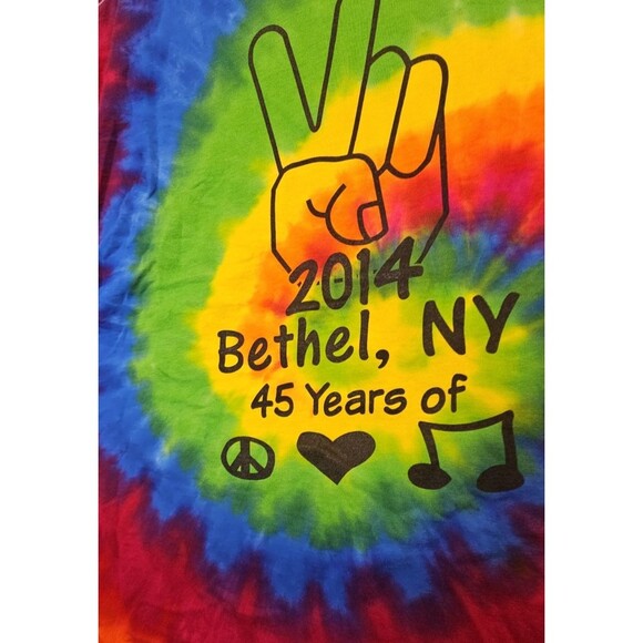 Hanes Comfort Soft Heavy Weight X Large Woodstock 45th Re Union 2014 Pre Loved - Picture 8 of 8